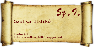 Szalka Ildikó névjegykártya
