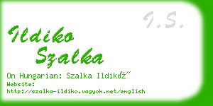 ildiko szalka business card